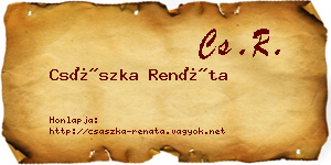 Császka Renáta névjegykártya
