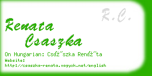 renata csaszka business card